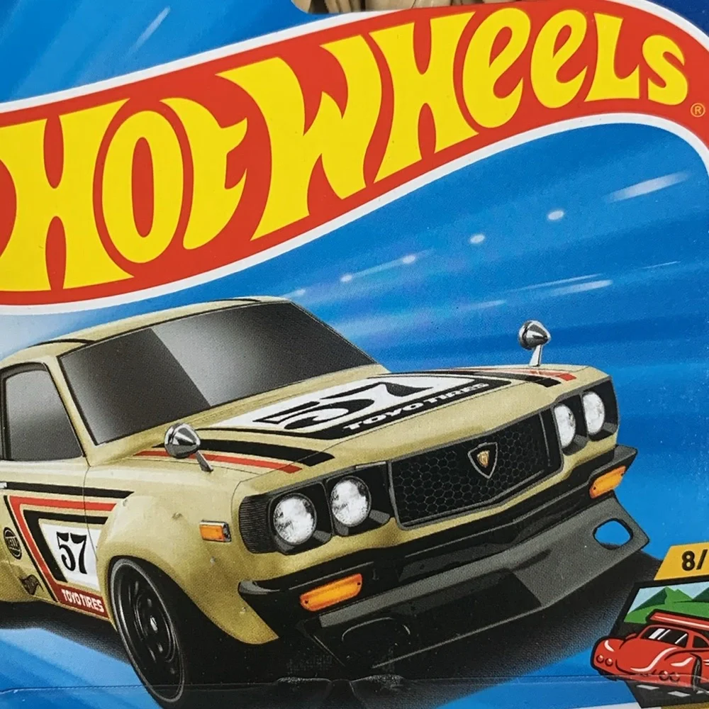 Mazda RX-3 Hot Wheels Peak Pursuit Yellow Japanese Race Car Hotwheels JDM Racing